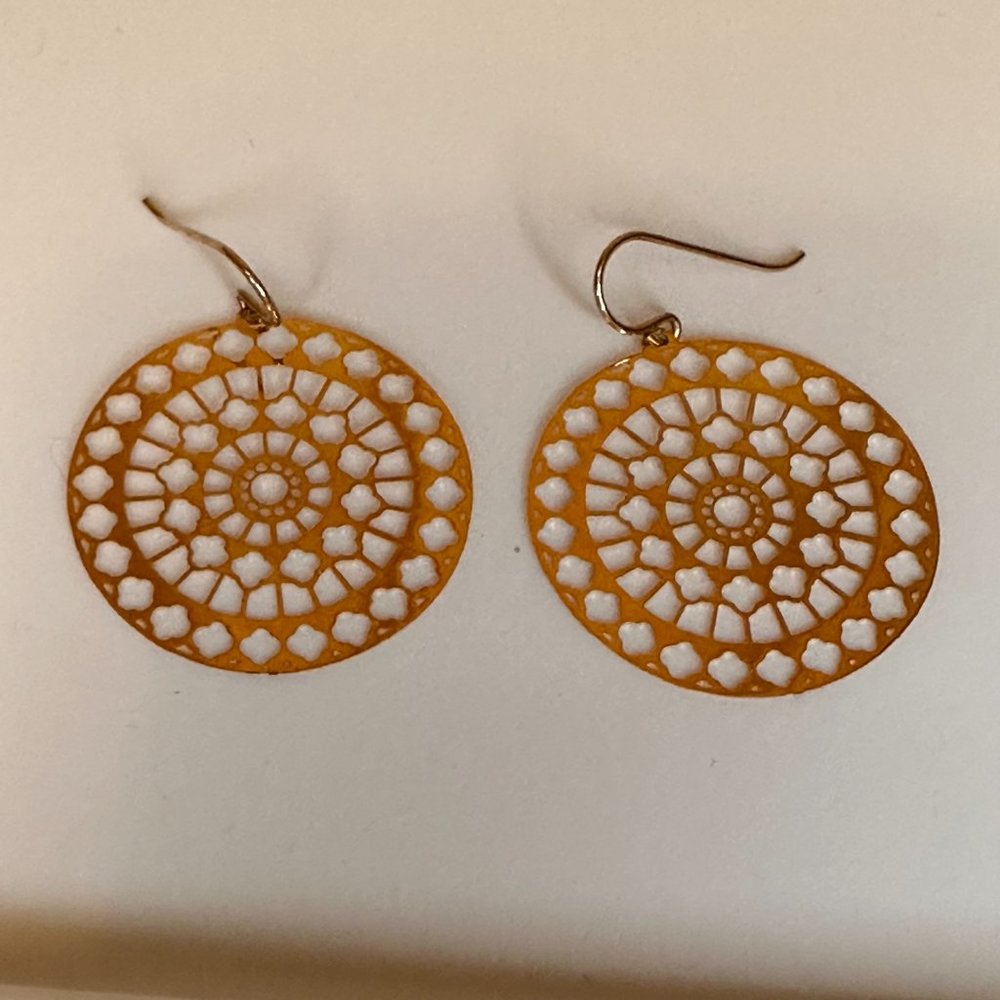 Lovell Design - Notre Dame West Drop Gold Plated Earrings, IOB - Picture 4 of 6